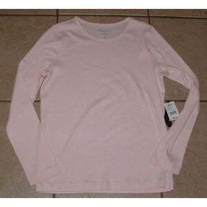 NEW NWT Light Pink Sz Medium Petite Cotton Long Sleeve Shirt PRESWICK & MOORE